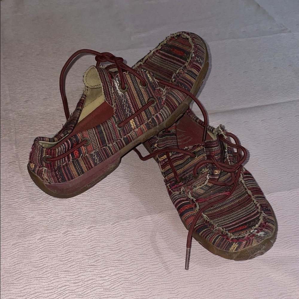 Twisted X Multicolor Striped Moccasins